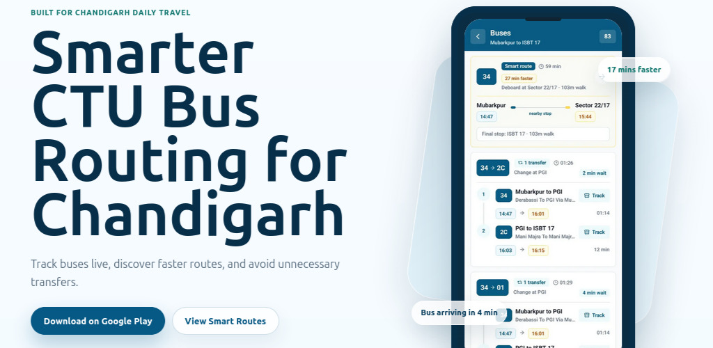Where is my CTU | CTU Bus Tracker, Timings & Route Finder for Chandigarh
